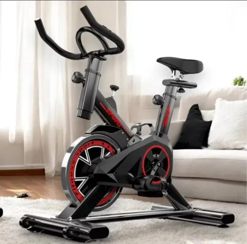 Bicicleta ergométrica: JA COM ACOLCHOAMENTO DE CELA, regulador de peso ,medidores...