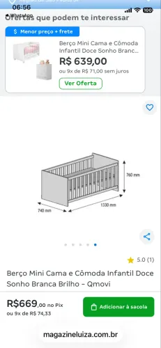 Berço que vira cama