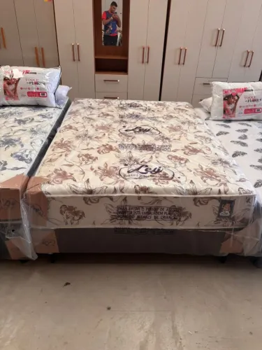 Cama Box Casal Conjugada Ley colchoes unibox 138x188cm