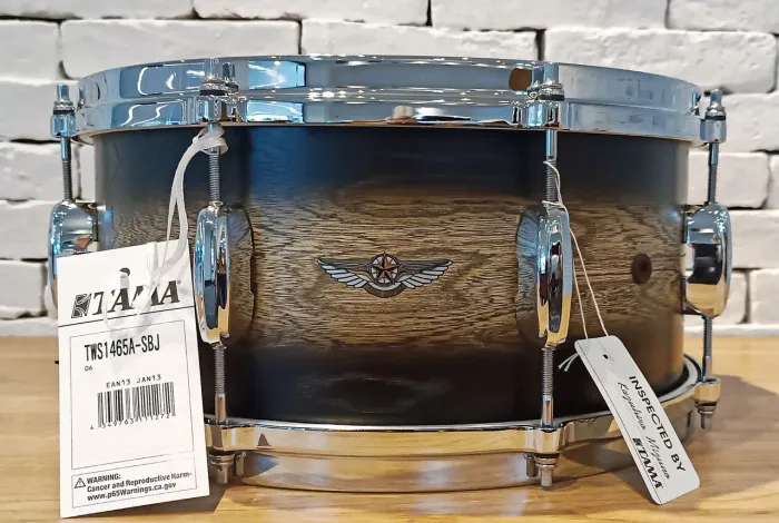 Caixa Tama Star Walnut Shell 14x6,5 Satin Black Japanese Sen Burst - Nova