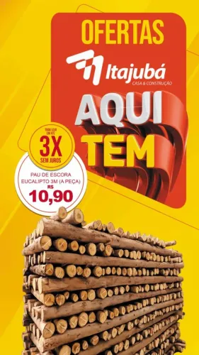 PAU DE ESCORA EUCALIPITO [3M] [A PEÇA]