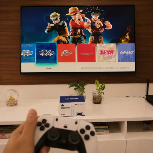Game Stick M15 Pro 4K - Transforme sua TV em um videogame!