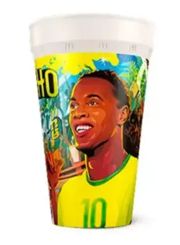 Copo Exclusivo MC Donald's Coleção Copa do Mundo 2026 Ronaldinho