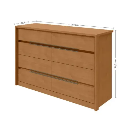 Cômoda Urban 8 Gavetas Ideal para Organização
