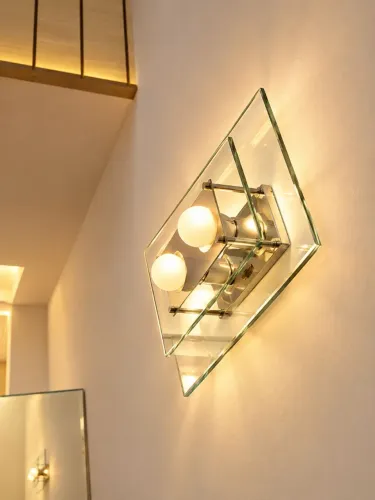 Lustre de vidro duplo