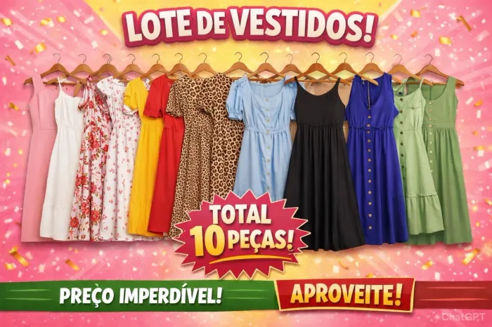 Lote de Vestidos Femininos