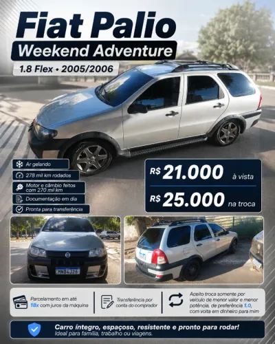 Fiat Palio Week. Adv/adv Tryon 1.8 MPI Flex 2006