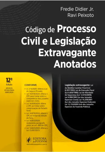 Código de Processo Civil e Legislação Extravagante Anotados - 12ª Edição