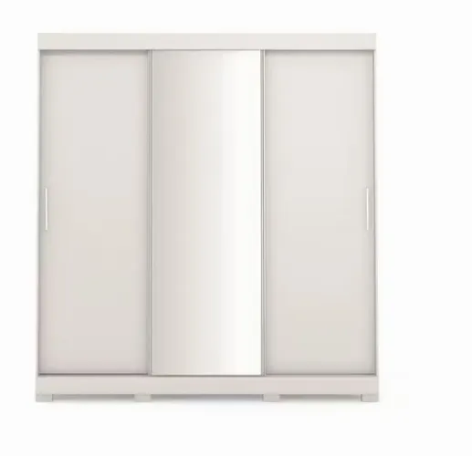 Guarda-Roupa USADO com Espelho, 3 Portas de Correr e 4 Gavetas