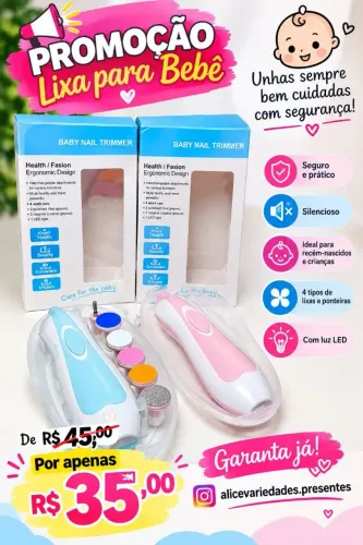 Lixa de unha elétrica para bebê