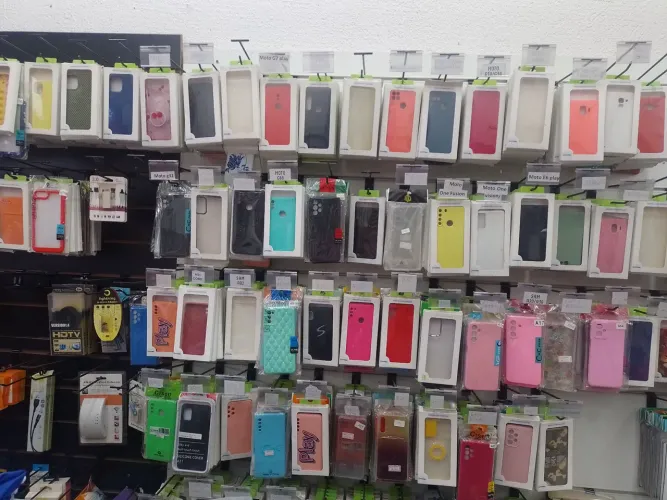 Fundo de acessórios de celular