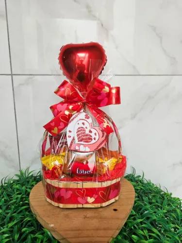 Cestinha de chocolate para o Dia dos Namorados