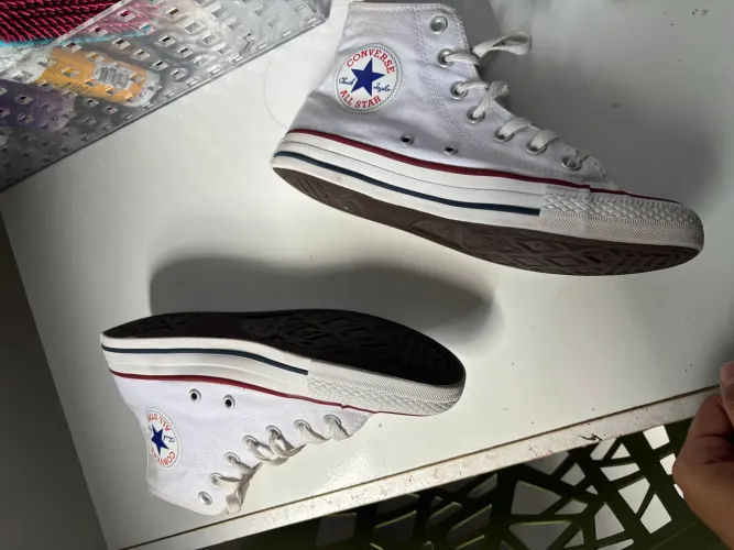 Converse All Star Branco Cano Alto