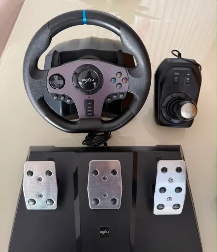 Joystick Volante Vibração Simulador Racing Câmbio Embreagem