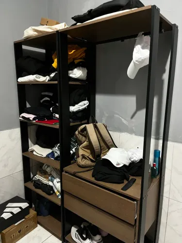 Closet simples 2 peças de madeira
