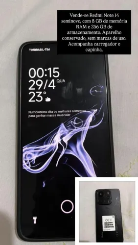 Vende-se Redmi note 14 seminovo