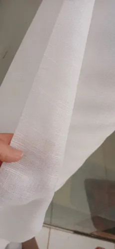 Peça de tecido linho sintetico
