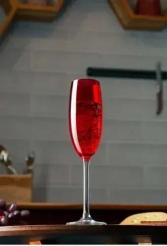 Jogo de 6 Taças para Champanhe em Cristal Vermelho Carmim 220ml Bohemia