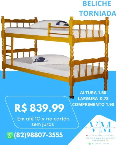 PROMOÇÃO DE BELICHE APARTI DE 