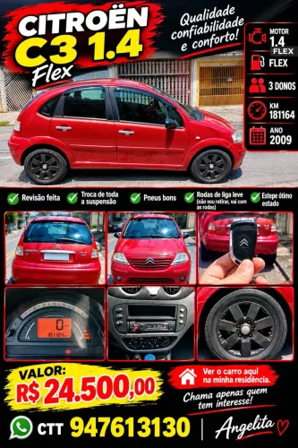 Citroen C3 Exclusive 1.4 Flex 8V 5P 2008