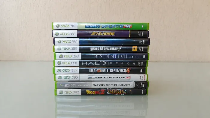 Lote de Jogos Xbox 360 Originais - GTA V, Halo Reach, Dragon Ball e Mais