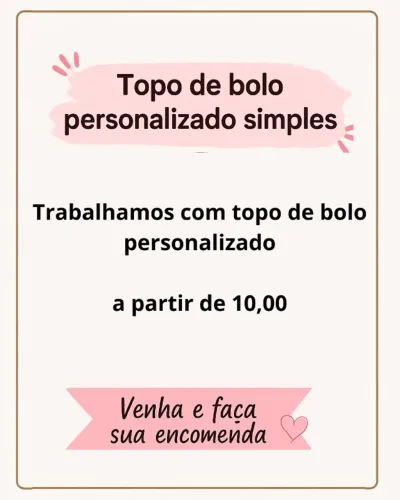 topo de bolo simples - personalizado