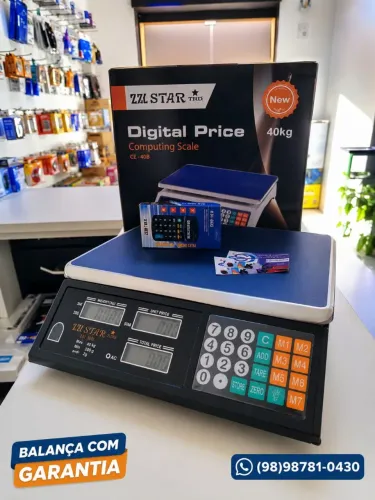 Balança Digital 40kg preta Lacrada Comercial