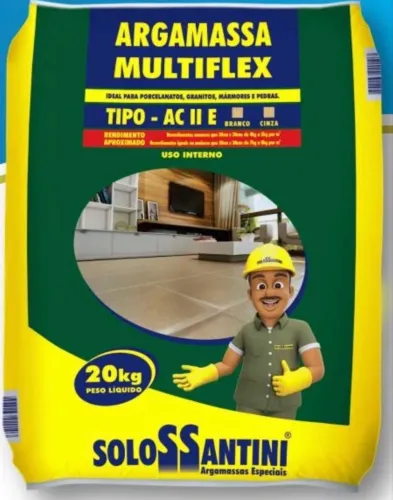 Argamassa AC2-E Multiflex Solossantini 20 kg 