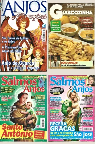 Kit 4 Revistas: Anjos & Culinária (Div. Editoras) [anos80/2000].