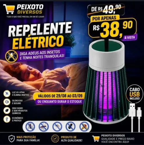 Mata mosquito e insetos repelente Elétrico neon
