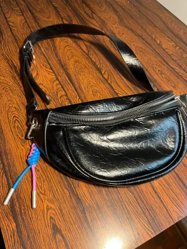 Pochete Couro Sintético Preta