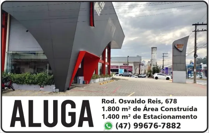 ALUGA-SE LOJA NA RODOVIA OSVALDO REIS - 678 - 1800 M2 ITAJAÍ