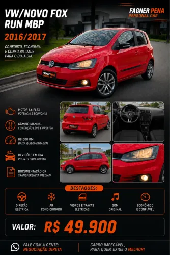 Volkswagen Fox RUN 1.6 Flex 8V 5P 2017
