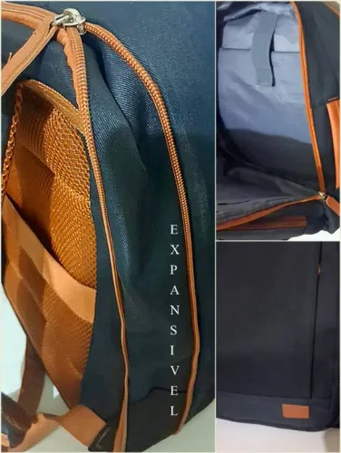 Mochila Executiva Nova com Zíper Expansível e Saída USB (Entrega Grátis)