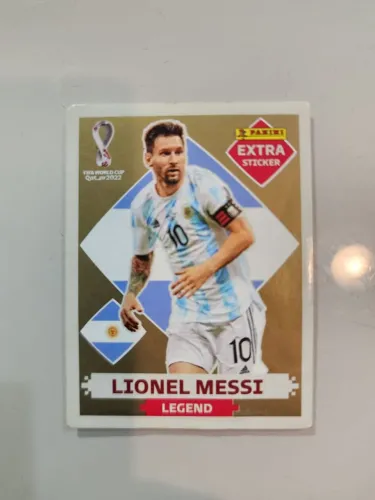 Figurinha legend do Messi de ouro da copa de 22