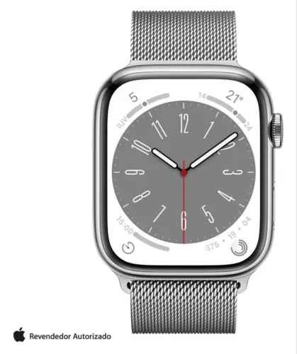 Apple Watch Series 8 Gps 41mm Com Pulseira Esportiva Midnight