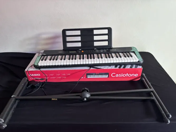     Teclado Casio Casiotone CT-S200 BK + Suporte + Caixa