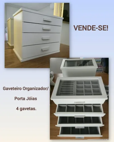 Gaveteiro Organizador/Porta Joias, 4 gavetas.