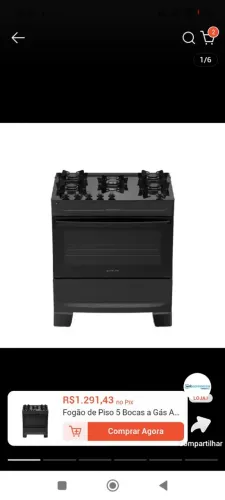 Fogão cooktop com forno