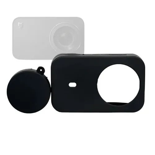 Capa De Silicone com Protetor de Lente para Xiaomi Mijia Mini