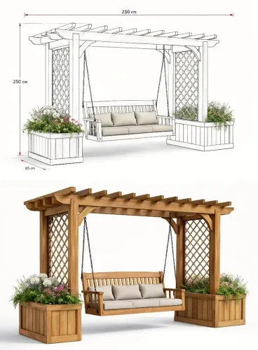 Bancos para jardim, namoradeira