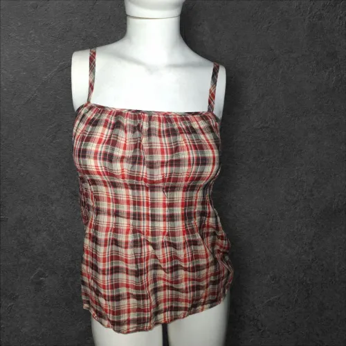 Blusa xadrez de alcinha