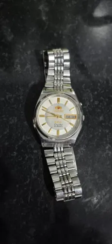 Relógio Vintage Orient 3 Estrelas Crystal Automático 21 Jewels