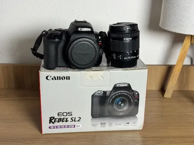 Canon EOS Rebel SL2 + Lente 18-55mm STM | Wi-Fi e Tela Articulada
