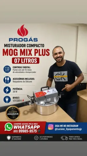 MISTURADOR COMPACTO MOG MIX PLUS 07 LITROS PROGÁS 