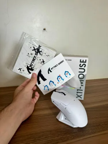 Mouse Sem Fio Shark Attack x11 Branco Na Caixa