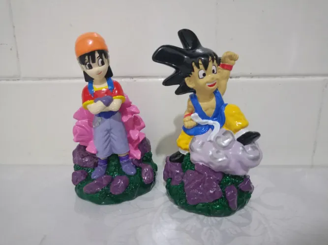 Bonecos Dragon Ball PVC Pan e Goku Originais