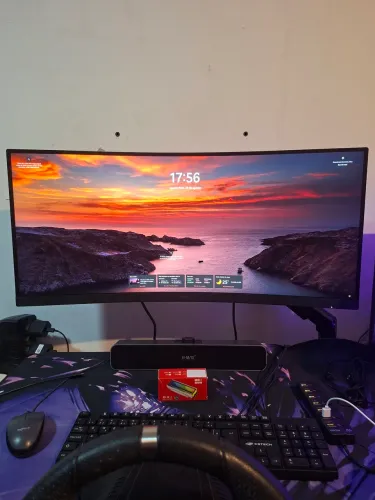 Monitor Gamer Curvo AOC AGON QUAD 34" Ultrawide WQHD 180Hz 0,5ms Base Ajustável U34G4C