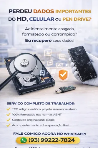 Recuperação de Dados em HD, SSD, Pendrive e Celular