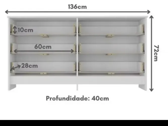 Cômoda Nova na Caixa